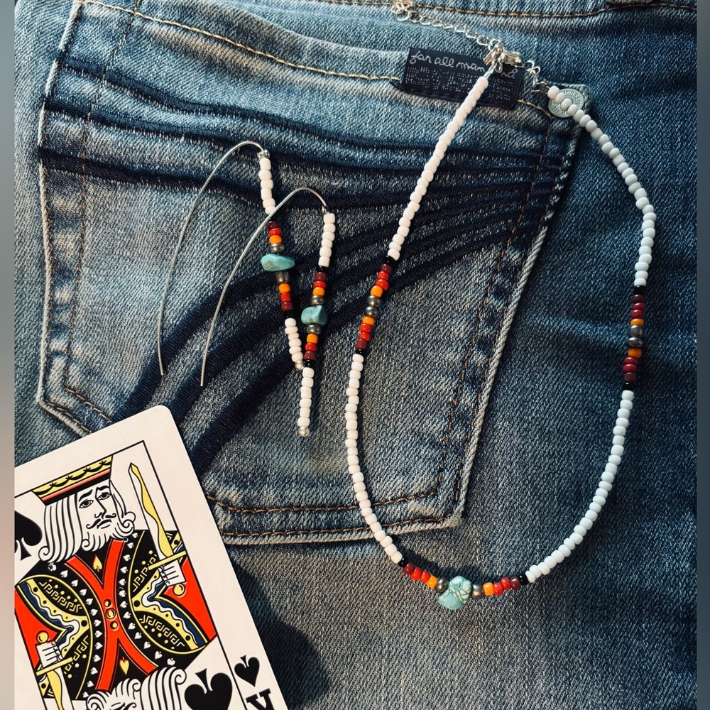 Handmade Western Necklace + Earrings